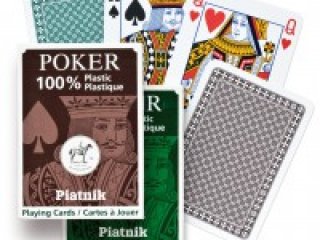 Piatnik 100% Plasztik Póker Kártya normál index, 1*55 lapos (Piatnik, parti, kártyajáték, 12-99 év)