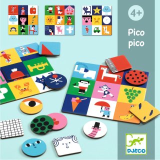 Pico Pico Turbó-képes lottó, szín, forma, memória Djeco társasjáték - 8257 (4-7 év)