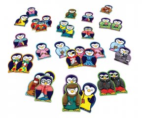 Pingvin párok mini játék, párosító és memória társasjáték (OR351, 3-6 év)
