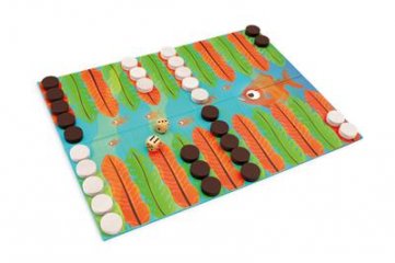 Piranja futam, backgammon társasjáték (Scratch, 7-12 év)