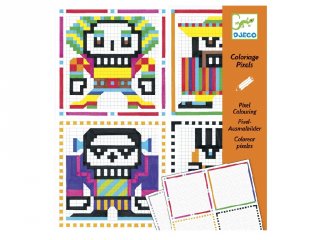 Pixel színező, Koponyák (Djeco, 9644, kreatív képkészítő, 7-13 év)
