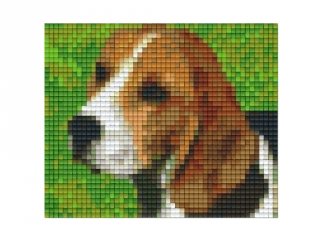 Pixelhobby képkészlet, beagle kutyus (801312, 1db alaplap + színek, 7-99 év)