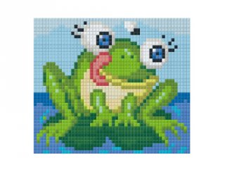 Pixelhobby képkészlet, béka (801408, 1db alaplap + színek, 7-99 év)