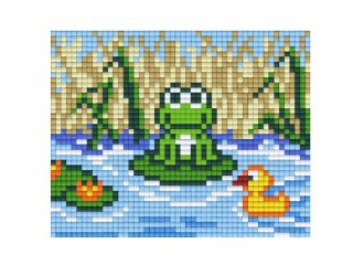 Pixelhobby képkészlet, béka és kacsa (801265, 1db alaplap + színek, 7-99 év)