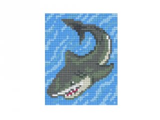 Pixelhobby képkészlet, cápa (801052, 1db alaplap + színek, 7-99 év)