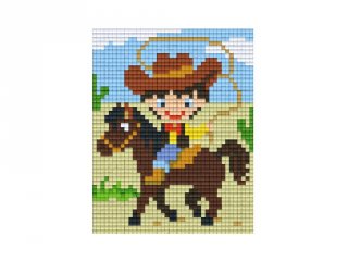 Pixelhobby képkészlet, cowboy (801386, 1db alaplap + színek, 7-99 év)