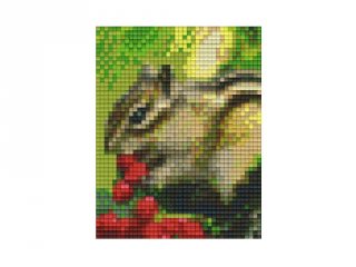 Pixelhobby képkészlet, csíkos mókus (801236, 1db alaplap + színek, 7-99 év)
