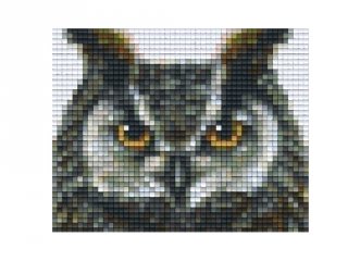Pixelhobby képkészlet, fülesbagoly (801307, 1db alaplap + színek, 7-99 év)