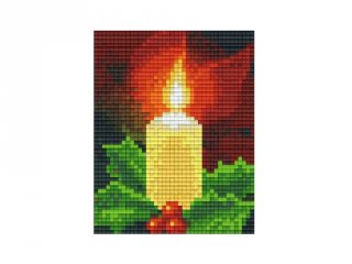 Pixelhobby képkészlet, gyertya (801007, 1db alaplap + színek, 7-99 év)