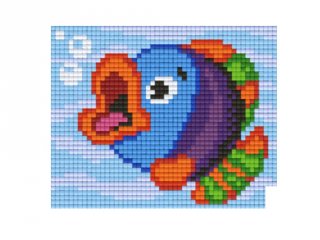 Pixelhobby képkészlet, halacska (801035, 1db alaplap + színek, 7-99 év)