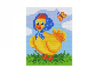 Pixelhobby képkészlet, húsvéti tyúk (801399, 1db alaplap + színek, 7-99 év)