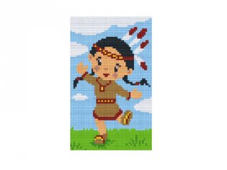 Pixelhobby képkészlet, indián lány (802044, 2db alaplap + színek, 7-99 év)