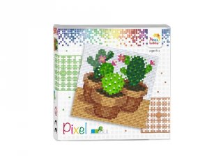 Pixelhobby képkészlet, Kaktusz (44009, 4db 6x6-os alaplap + színek, 7-99 év)