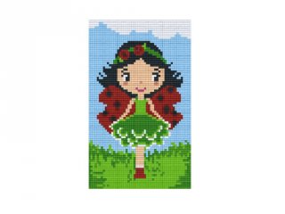 Pixelhobby képkészlet, katica jelmezes lány (802039, 2db alaplap + színek, 7-99 év)