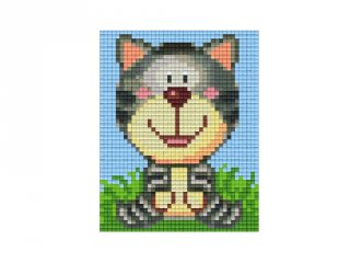 Pixelhobby képkészlet, kiscica (801346, 1db alaplap + színek, 7-99 év)