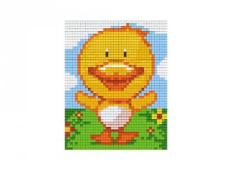 Pixelhobby képkészlet, kiskacsa (801345, 1db alaplap + színek, 7-99 év)
