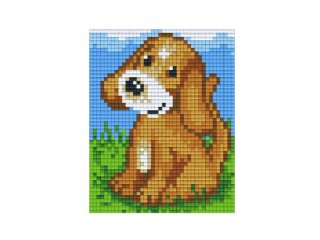Pixelhobby képkészlet, kiskutya (801348, 1db alaplap + színek, 7-99 év)
