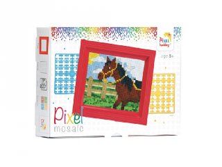 Pixelhobby képkészlet, ló (31250, 10x12 cm-es alaplap, színek, képkeret, 7-99 év)