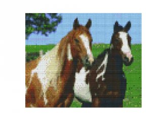 Pixelhobby képkészlet, lovak (804129, 4db alaplap + színek, 7-99 év)