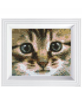 Pixelhobby képkészlet, macska (31179, 10x12 cm-es alaplap, színek, képkeret, 7-99 év)