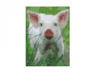 Pixelhobby képkészlet, malacka (801235, 1db alaplap + színek, 7-99 év)