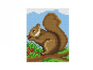 Pixelhobby képkészlet, mókus (801350, 1db alaplap + színek, 7-99 év)