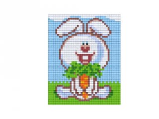 Pixelhobby képkészlet, nyuszi (801344, 1db alaplap + színek, 7-99 év)