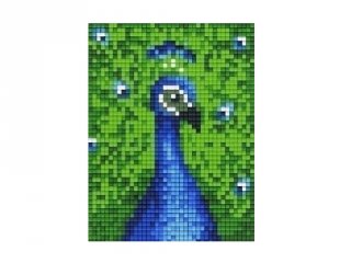 Pixelhobby képkészlet, páva (801215, 1db alaplap + színek, 7-99 év)