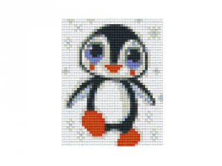 Pixelhobby képkészlet, pingvin (801208, 1db alaplap + színek, 7-99 év)