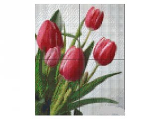 Pixelhobby képkészlet, Tulipán (804015, 4db alaplap + színek, 7-99 év)