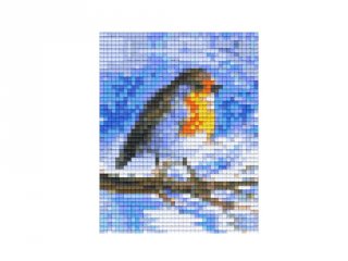 Pixelhobby képkészlet, vörösbegy (801234, 1db alaplap + színek, 7-99 év)