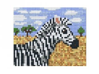 Pixelhobby képkészlet, zebra (801358, 1db alaplap + színek, 7-99 év)