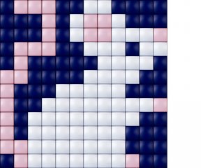 Pixelhobby, Mini Pixel XL készlet, egér (30215, 1db 6x6 cm-es alaplap, 3 szín, 4-6 év)
