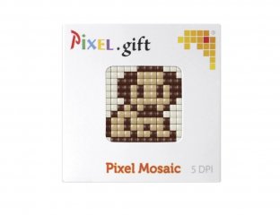 Pixelhobby, Mini Pixel XL készlet, kutya (30203, 1db 6x6 cm-es alaplap, 3 szín, 4-6 év)