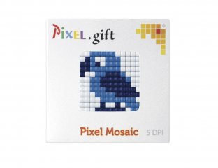 Pixelhobby, Mini Pixel XL készlet, papagáj (30208, 1db 6x6 cm-es alaplap, 3 szín, 4-6 év)
