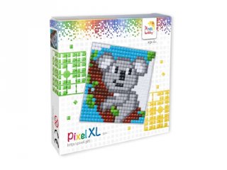 Pixelhobby, Pixel XL készlet, koala (41030, 12x12 cm-es alaplap, XL színek, 4-6 év)