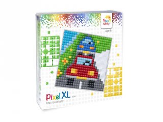 Pixelhobby, Pixel XL készlet, kocsik (41020, 12x12 cm-es alaplap, XL színek, 4-6 év)