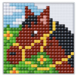 Pixelhobby, Pixel XL készlet, ló (41026, 12x12 cm-es alaplap, XL színek, 4-6 év)