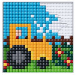 Pixelhobby, Pixel XL készlet, traktor (41029, 12x12 cm-es alaplap, XL színek, 4-6 év)