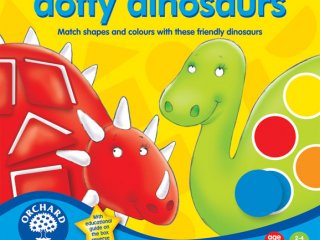 Pöttyös dínók (Orchard, dotty dinosaurs, színeket és formákat párosító társasjáték, 3-6 év)