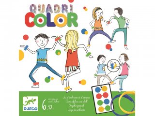 Quadri Color (Djeco, 8447, függőleges Twister, parti-, és ügyességi társasjáték, 5-12 év)