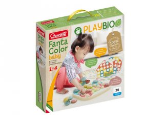 Quercetti Play Bio Fantacolor 28 db-os bébi pötyi készlet, babajáték (84405Q, 1-4 év)
