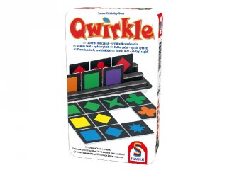 Qwirkle fémdobozos, formák, színek, kombinációk!, logikai társasjáték (6-99 év)