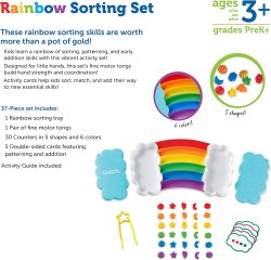 Rainbow Sorting Set szortírozó készlet, Learning Resources készségfejlesztő játék (3378, 3-7 év)