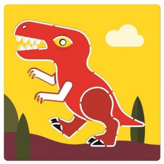 Rajzsablon, Dinoszauruszok (Djeco, 8863, 5 db-os kreatív rajzkészlet, 4-8 év)