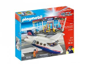 Repülőtér repülővel, Playmobil szerepjáték (70114, 4-10 év)