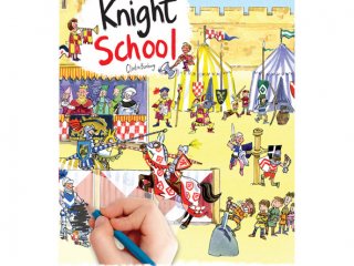 Satírozós füzet, Lovagi torna (Scribble Down, Knight School, kreatív képalkotó játék, 3-10 év)