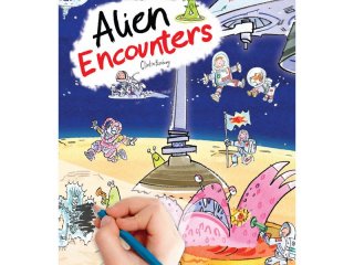 Satírozós füzet, Űrkaland (Scribble Down, Alien Encounters, kreatív képalkotó játék, 3-10 év)