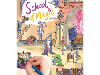 Satírozós füzet, Varázsló iskola (Scribble Down, School of Magic, kreatív képalkotó játék, 3-10 év)