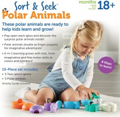 Sort & Seek™ Polar Animals, Learning Resources fejlesztő játék (6811, 18 hó-5 év)